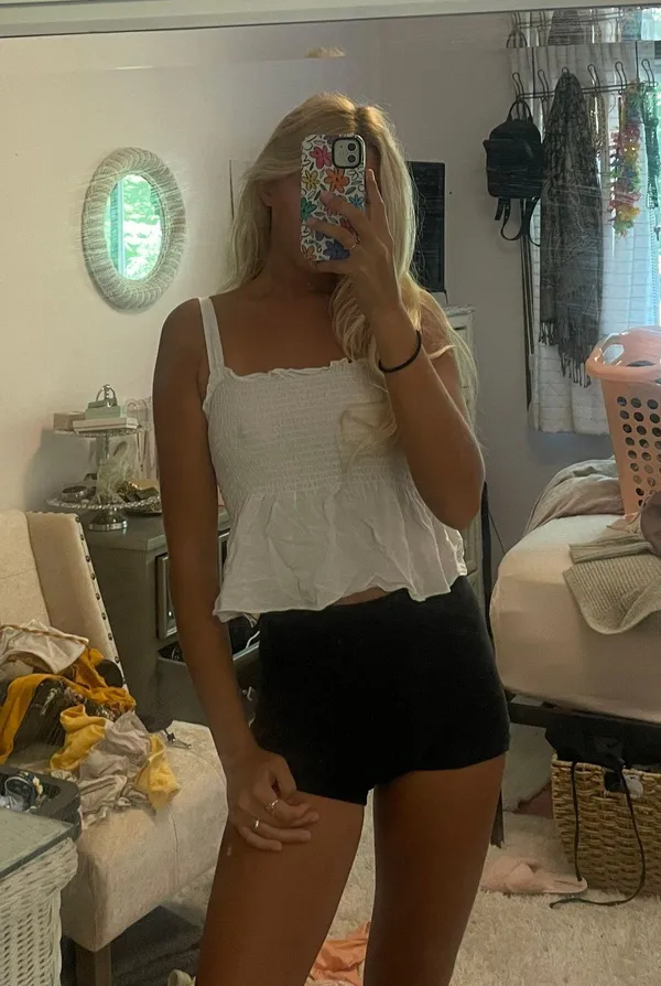 White Babydoll Tank Size XS - Image 2