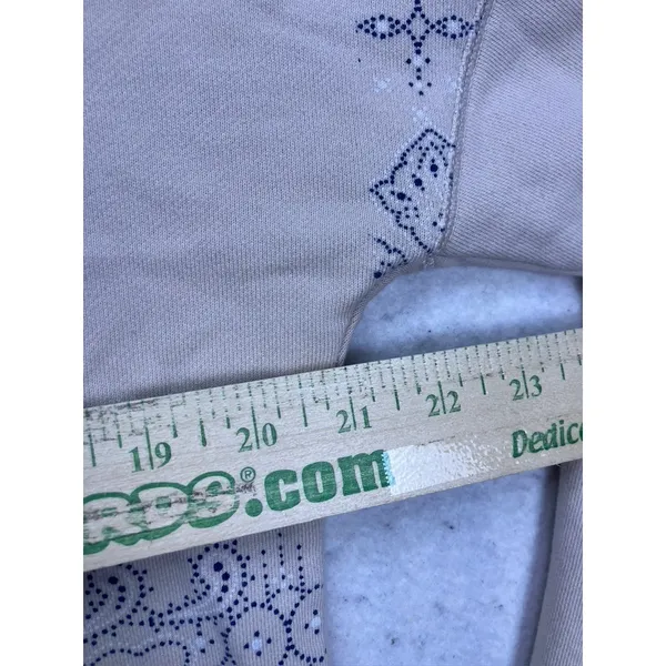 Unbranded Bandana Print Sweatshirt Women‎ Small Tan Blue Paisley Pullover Boho - Image 4