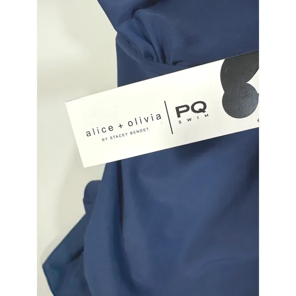 Alice + Olivia x PQ Swim Navy Cross Front One Piece Swimsuit NVY-2207P XS - Image 6