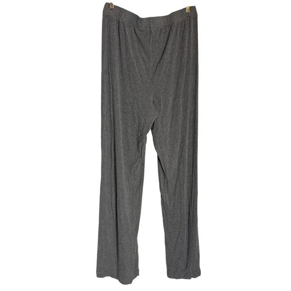 Skims Heather Gray Wide Leg Pull-On Stretch Jersey Loungewear Pajama Pants Large - Image 5