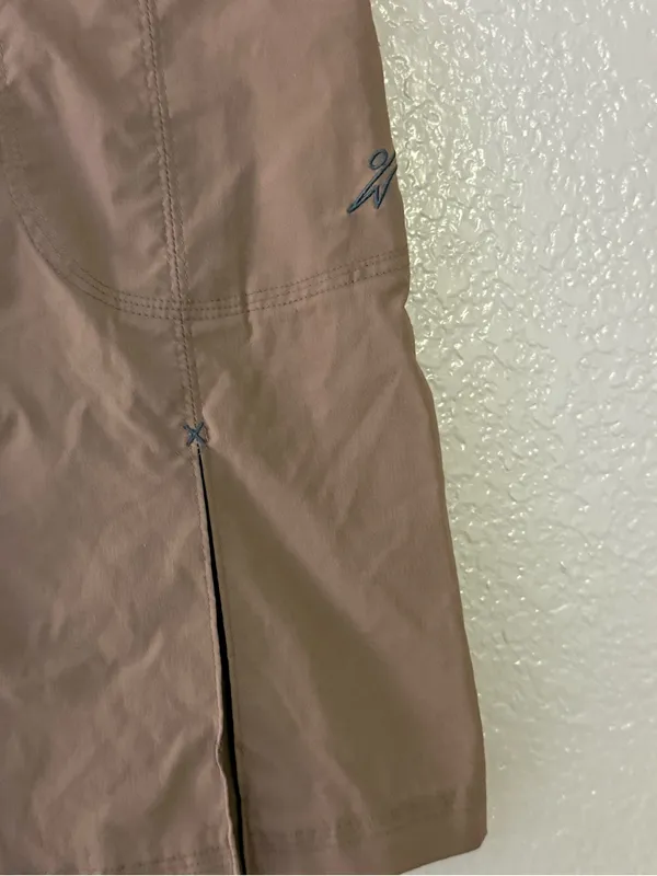 Warmpeace Khaki Utility Hiking Mini Skirt Size L Gorpcore Cargo Y2K - Image 7