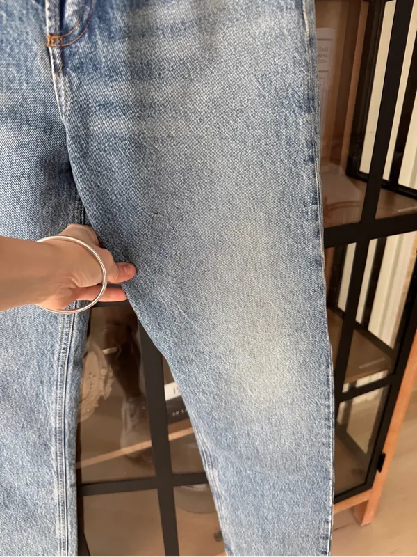 AGOLDE 90s Pinch Waist High Rise Straight Jeans Harmonic light wash denim - Image 10