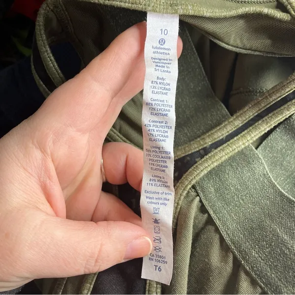 Lululemon Satnam tank olive green size‎ 10 - Image 6