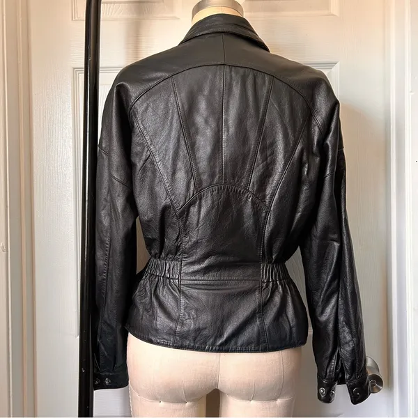 Vintage American leather Black jacket #leatherjacket Size M - Image 5