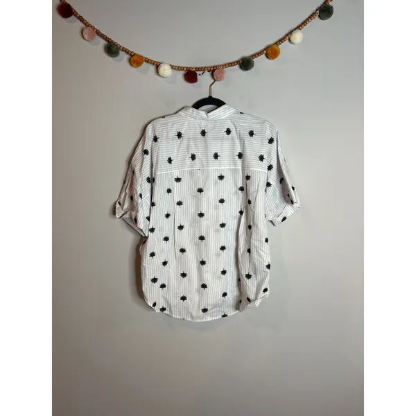 Loft patterned oversized boxy collared shirt - Image 3