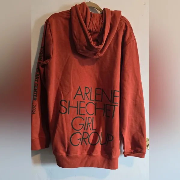 Women's Warm Rust Hoodie Brown Size XXL - Image 8