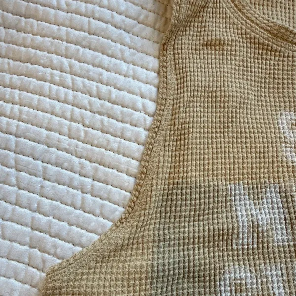 Aerie Offline Womens Cropped Muscle Tank Top Medium Waffle Knit- So Much Sweat - Image 8