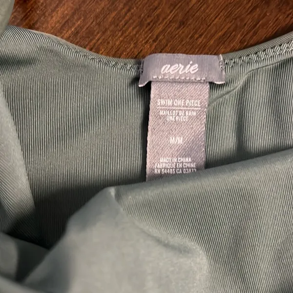 American Eagle Aerie Green Side Ring One Piece Swimwear Swim Medium - Image 3