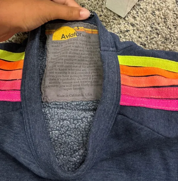 Aviator Nation Sweatshirt Cropped - Image 2