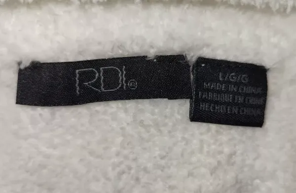 Nordstrom RDI LG Womens White Cropped Quarter Zip Pullover Teddy Sweatshirt NWOT - Image 5