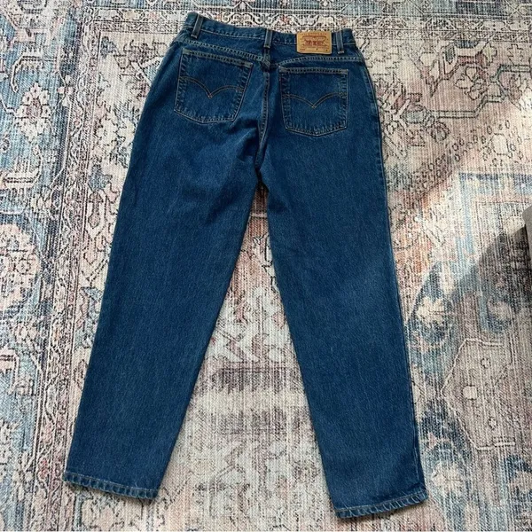 Vintage Y2K Levi’s 550 High Waisted Relaxed Fit Tapered Mom Jean 14 100% Cotton - Image 11