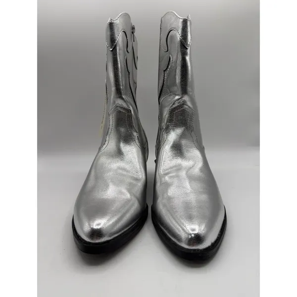 No Boundaries Western Boots Size 11 Metallic Silver Concert Festival Cowgirl - Image 4