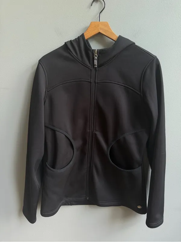 Burton Soft Shell Fleece Lined Black Zip-Up Hoodie Jacket Women’s Size Large - Image 2