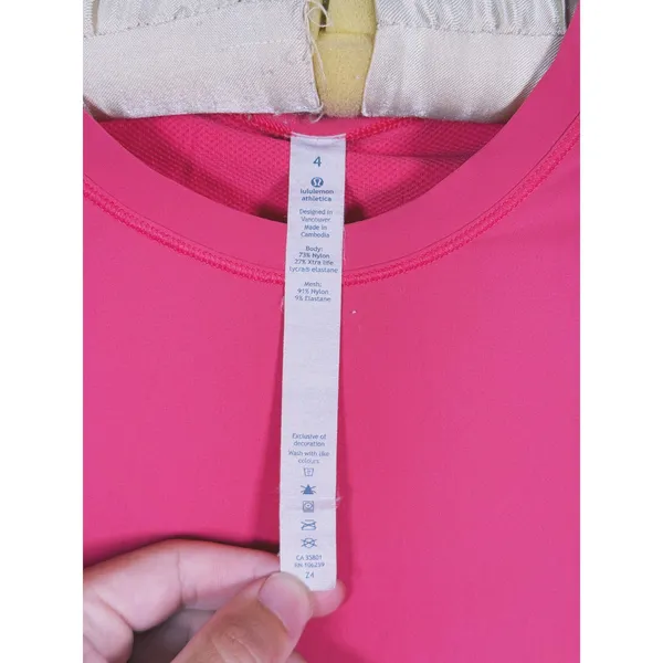 Lululemon Sunaway Runaway Long Sleeve Top Size 4 Pink Running Training Fitness - Image 4