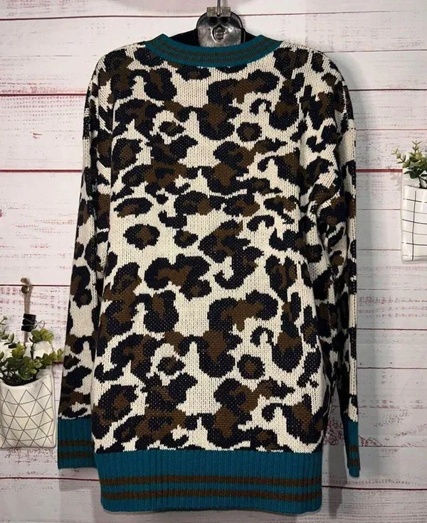 New | Women’s 1x/2x Oddy Boutique Leopard Print Sweater - Image 9