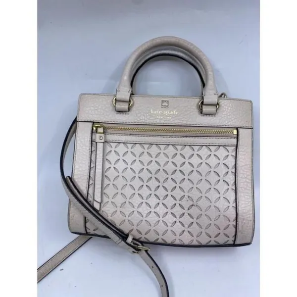 kate spade medium handbag w strap white leather cr - Image 2
