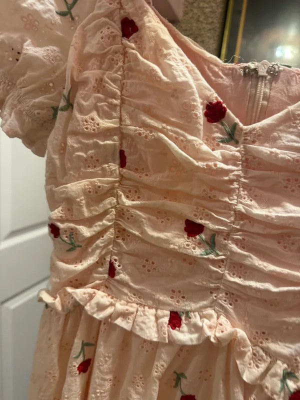 Summer dress hello Molly pink with roses - Image 3