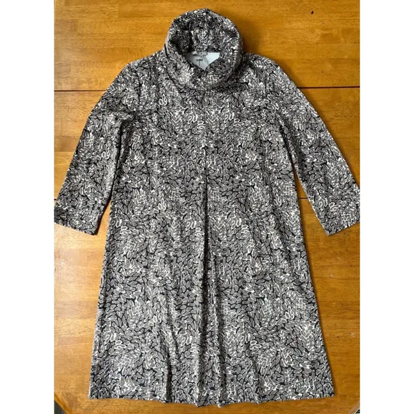Tyler Boe Kim Faux Suede Dress Multi Animal Print‎ Midi Pockets Casual, Size S - Image 14