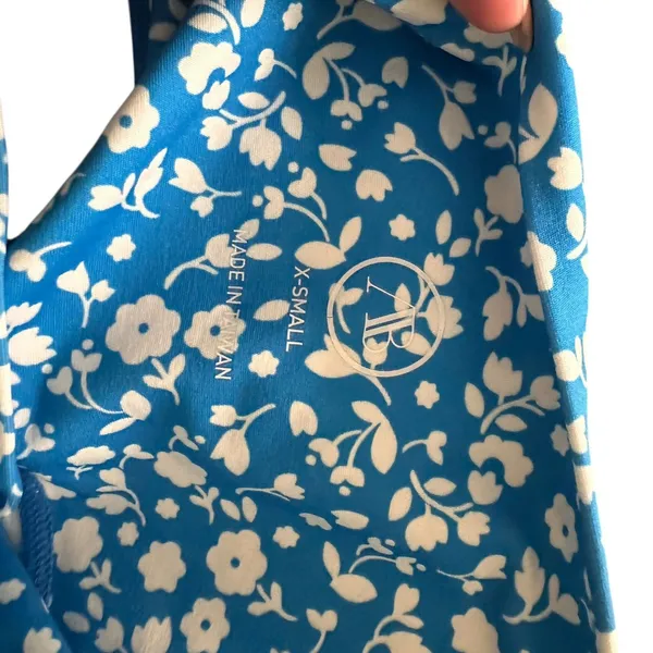 ADDISON BAY Floral Athletic Legging‎ Blue X-Small - Image 5