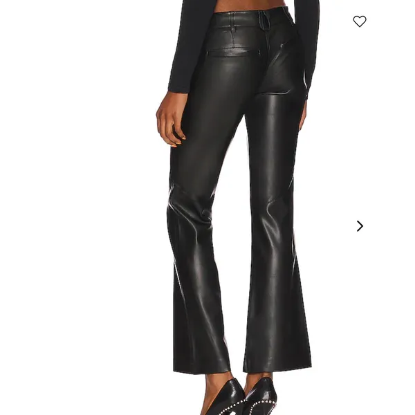 Free People Love Language Low Rise Faux Leather Flare Pants NWT Size 4 - Image 5