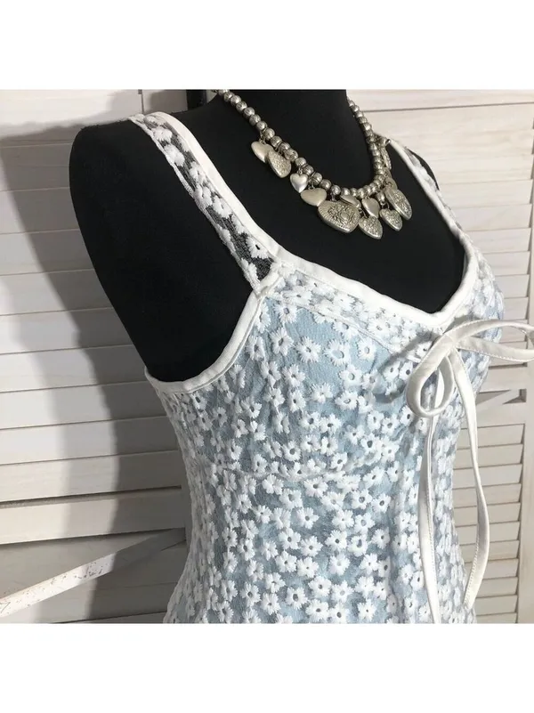 Shein Cami Slip Dress Embroidered Mesh Size 4 - Image 10