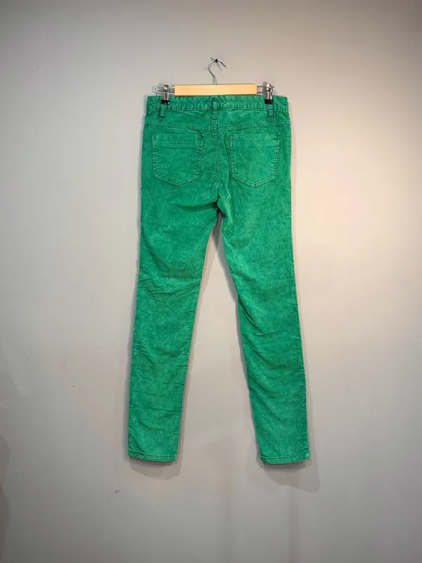Green Free People Skinny Leg Corduroy Pants Size 28 EUC - Image 2