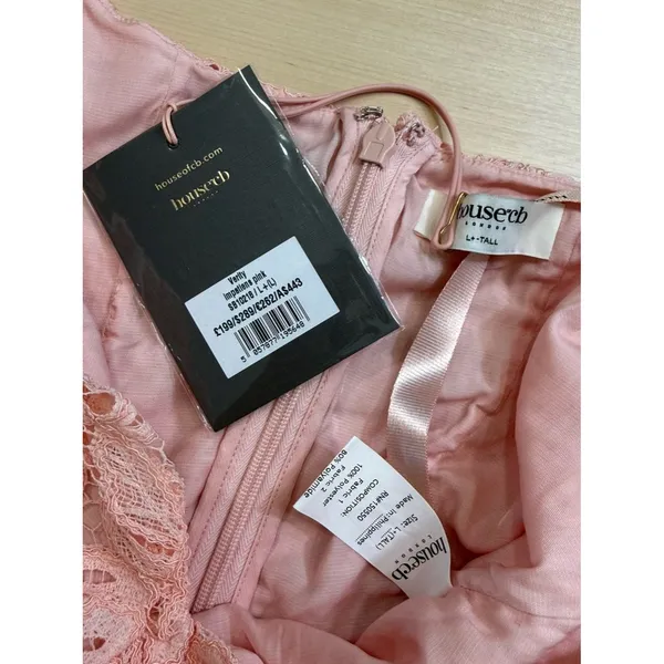 House of CB Verity Impatiens Pink Lace Mini Dress Women’s Size Large TALL - Image 6
