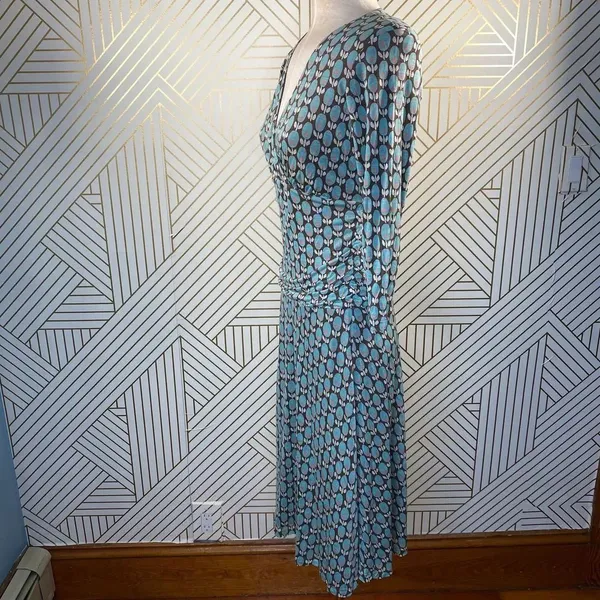 Boden‎ Jersey Floral Faux Wrap V-Neck Dress WH148 - Image 8