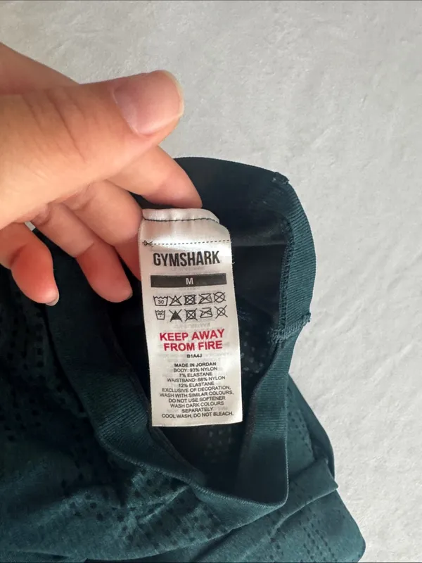 Gymshark Seamless High-Waist Bike Shorts — Teal Green - Image 3