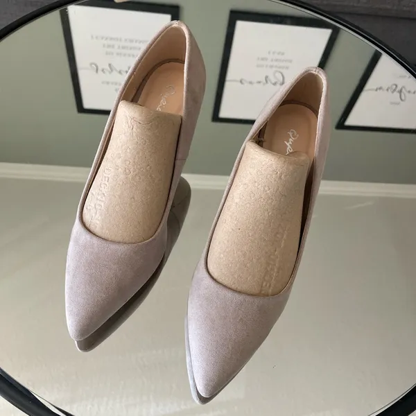Qupid Nude Neutral Kitten Heel - Image 8