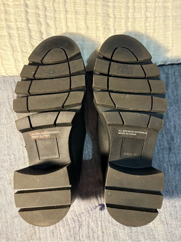 Dolce Vita Black Chunky Mary Jane Platform Heels Size 6 - Image 6