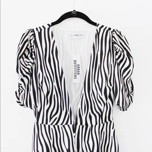 LIONESS Ask Anything Zebra Print Mini Dress NWT - Image 13