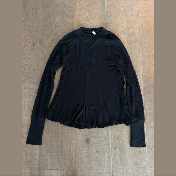 intimately free people no limits lace high neck long sleeve top - Image 2
