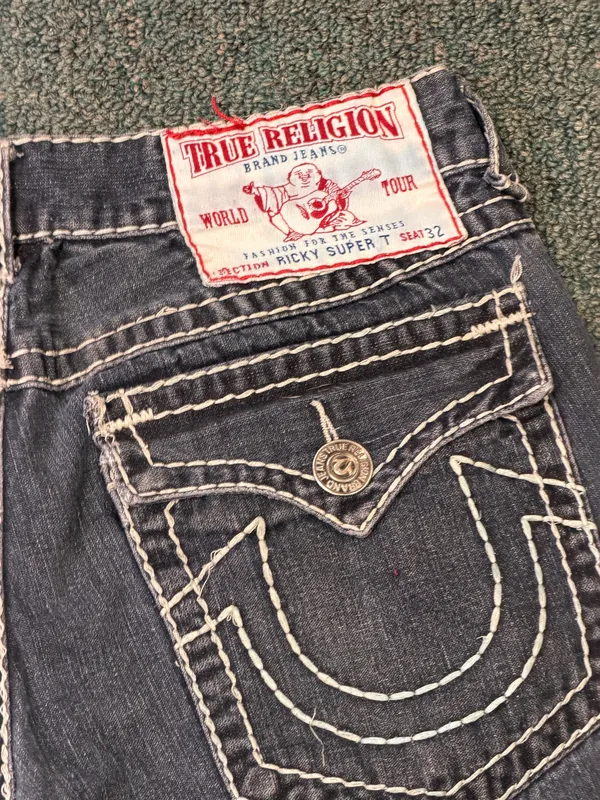 True Religion Ricky Super T Size 32 Made In USA - Image 2