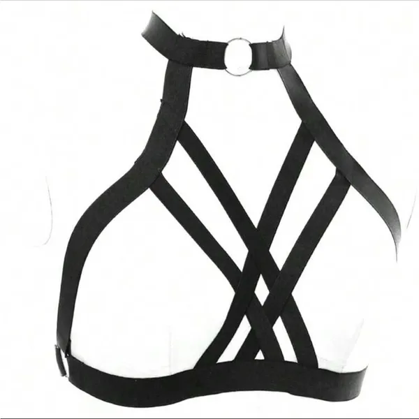 Black Soft Harness Bra New - Image 5