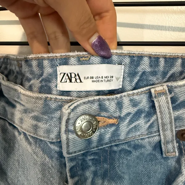 ZARA Wide-Leg Distressed High-Rise Jeans - Image 3