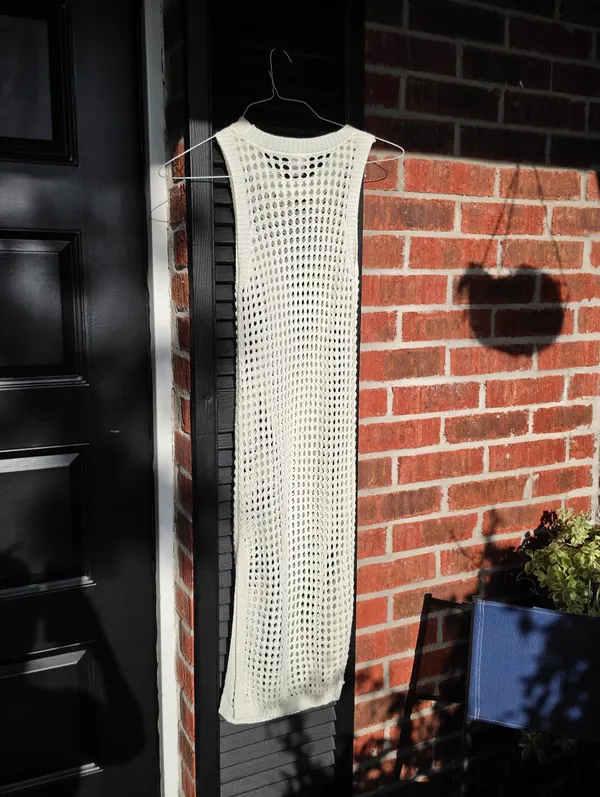 Women's Crochet Cover Up Midi Dress - Shade & Shore™ Off-White XS - Image 8