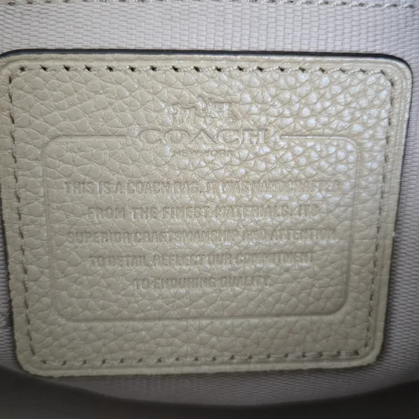 Coach Charley Embossed Horse and Carriage Pebbled Leather Crossbody TAN - Image 12