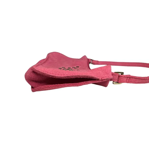 Faded Glory Pink leather side studded small Shoulder Bag with Butterfly Y2K - Image 4