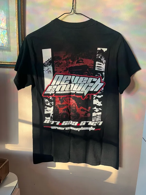 Never Enough Auto Accessories shirt Black - Image 4