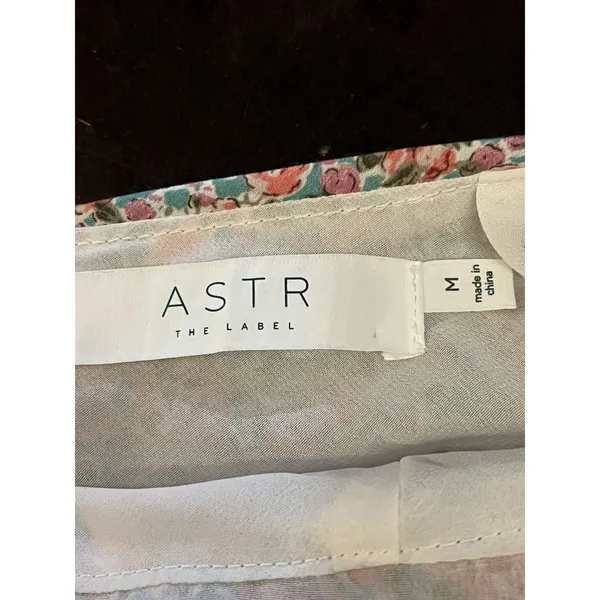 ASTR The Label Dress Womens Medium Blue Floral Cutout Maxi Long Sleeve Boho - Image 12