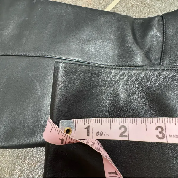 Stuart Weitzman Leather Over the Knee OTK Round Toe Flat Boots Black 7 - Image 10