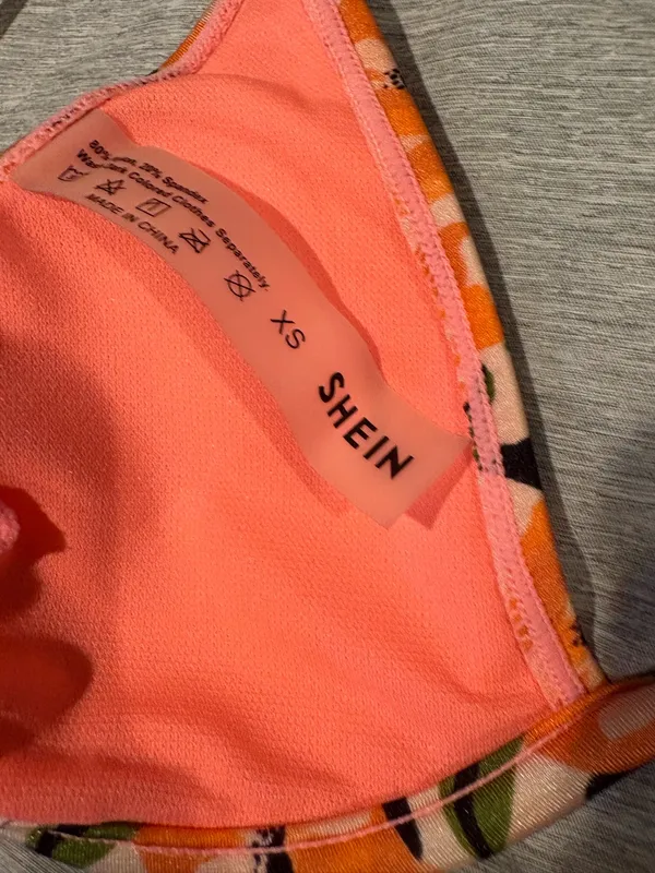 Shein Orange Floral Bikini Set - Image 3
