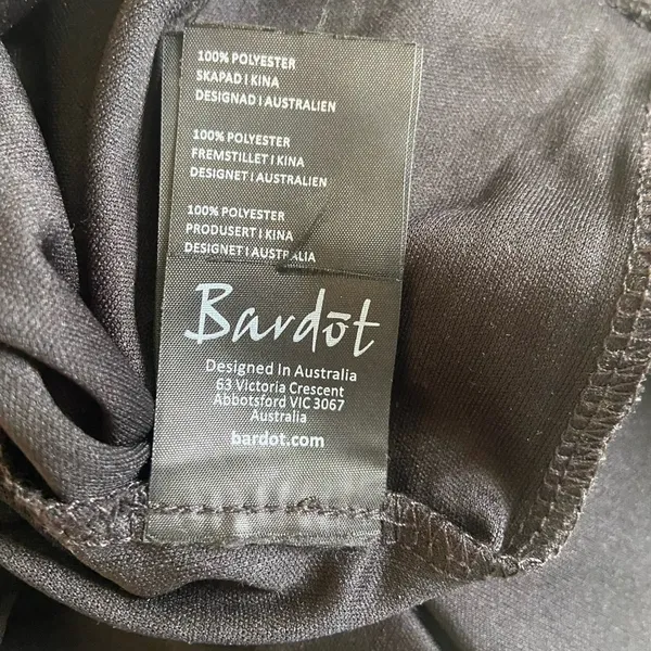 Bardot Mia Mesh Slip Mini Black Size 10 Bodycon Textured Cocktail‎ Dress Party - Image 11