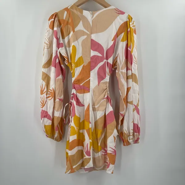 SABO SKIRT Zahlee Dress Size Extra Small Floral Sunset Cutout Crepe Mini NWT - Image 4
