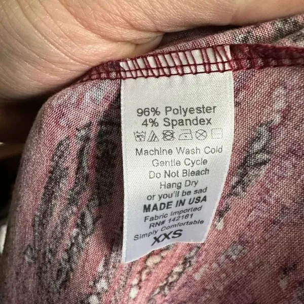 Lularoe red floral high low swing loungewear XXS dress - Image 3