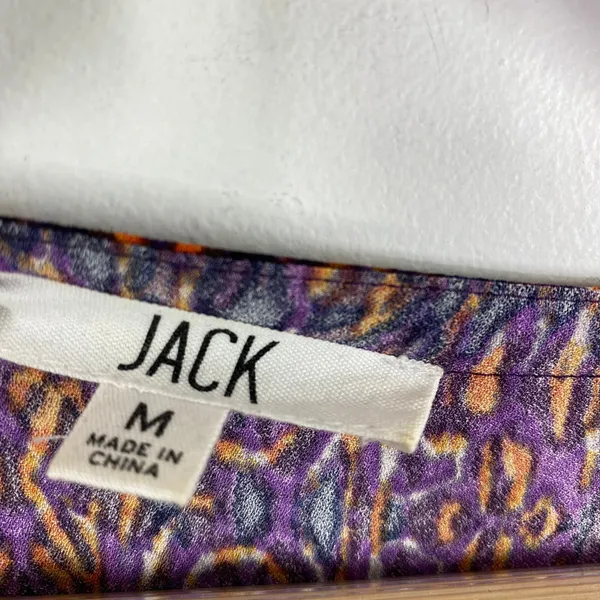 Jack by BB Dakota Purple Orange Printed V-Neck Maxi Dress Women's Size Medium M - Image 8
