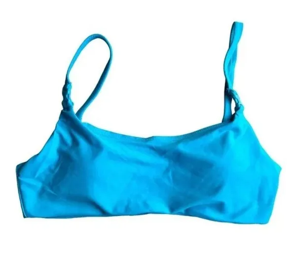 NWT Andie Swim The Riviera Bikini Top Adjust Straps Removable Cup M Coastal Blue - Image 11
