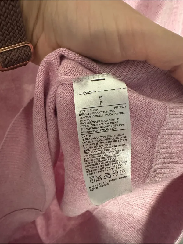 Banana Republic cashmere wool sweater pink small - Image 4