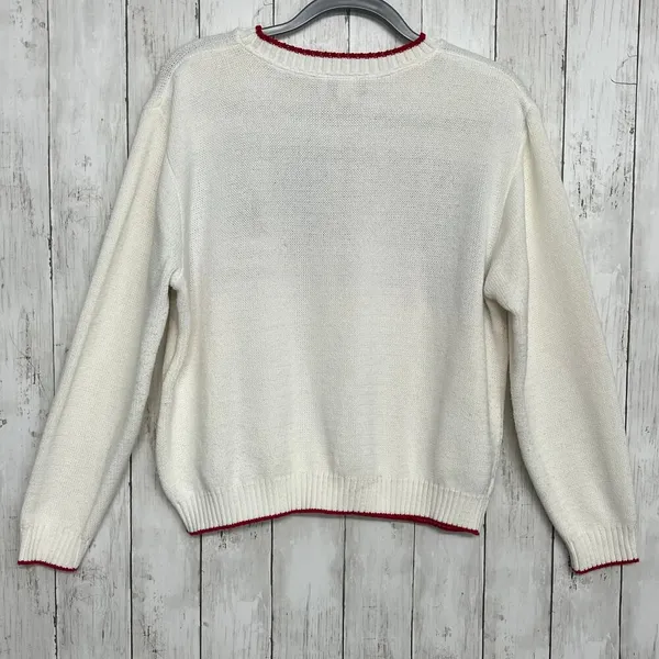 Vintage Carly Blake American Flag USA Ribbed Hem Crew Neck Sweater Large - Image 3